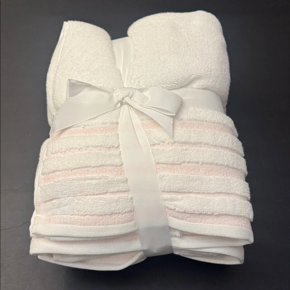 6pc TRULY LOU ZERO TWIST Absorbent Bath Towel Set - 100% Cotton (EOD)